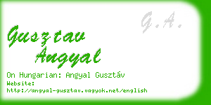 gusztav angyal business card